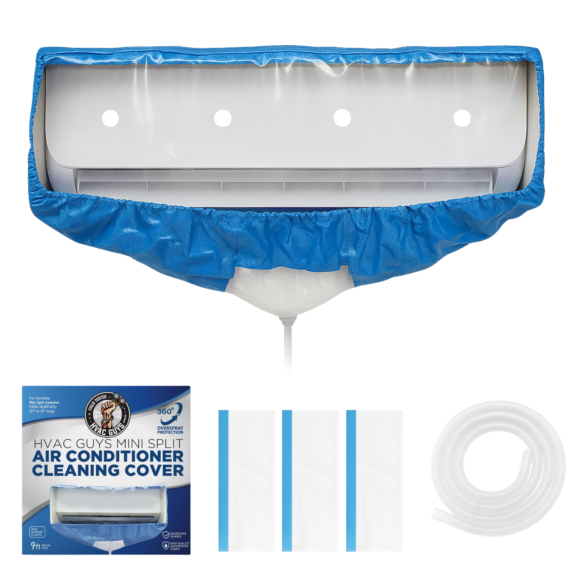 HVAC Guys Mini Split Cleaning Bag Kit | Air Conditioner Cleaning Cover for Mini Split Air Conditioners | AC Cleaning Bag Fits Systems 27in