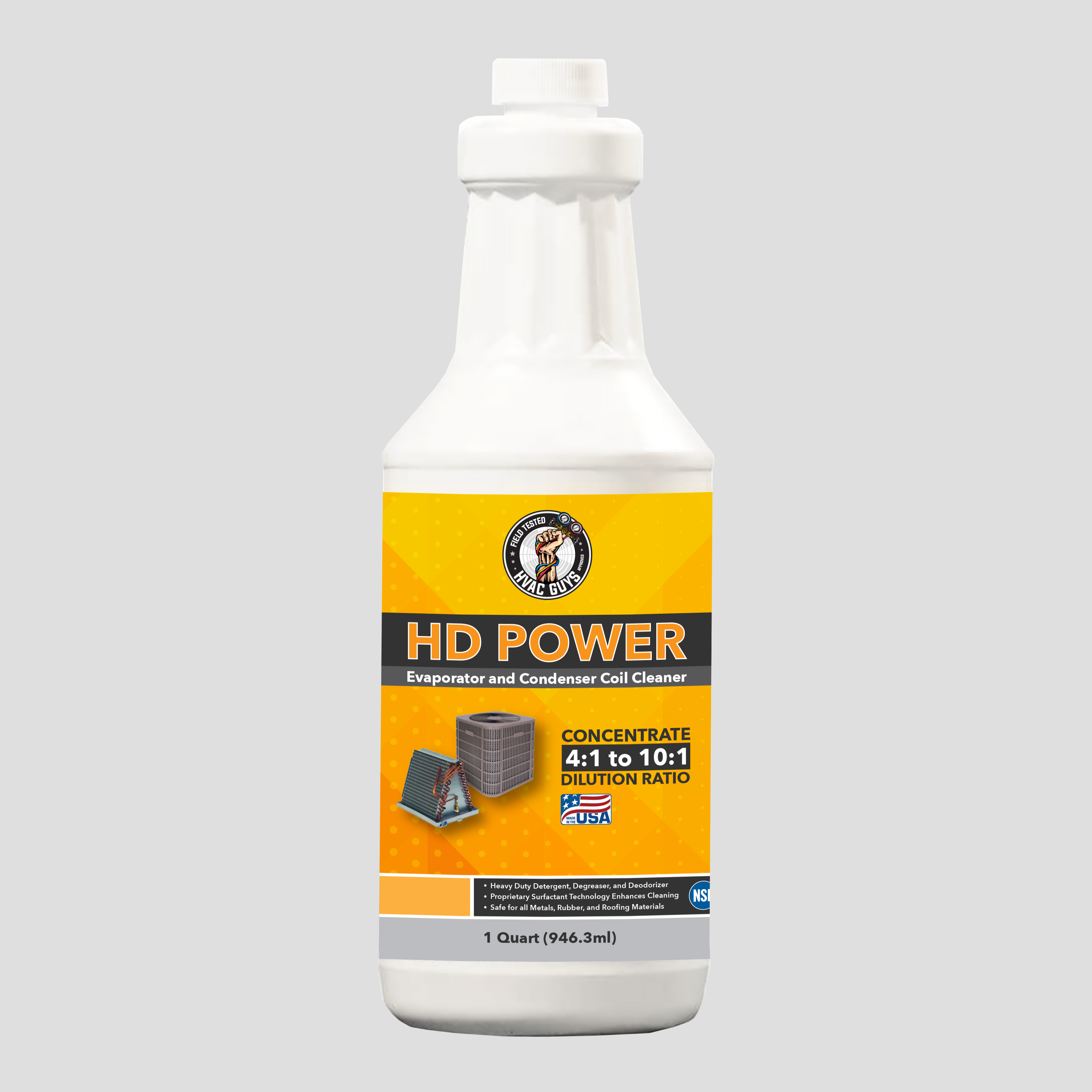 HVAC Guys HD Power Triple Action Coil Cleaner Quart 4 Pack