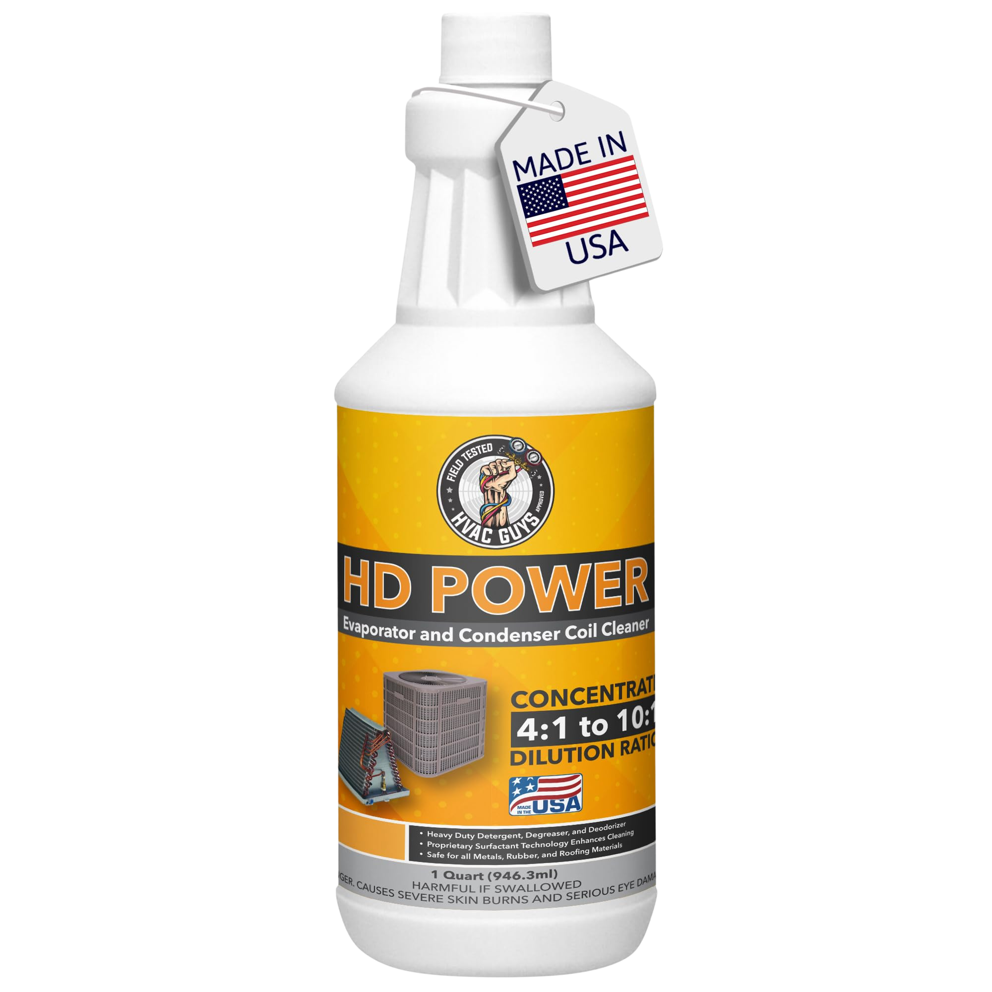 HVAC Guys HD Power Triple Action Coil Cleaner Quart