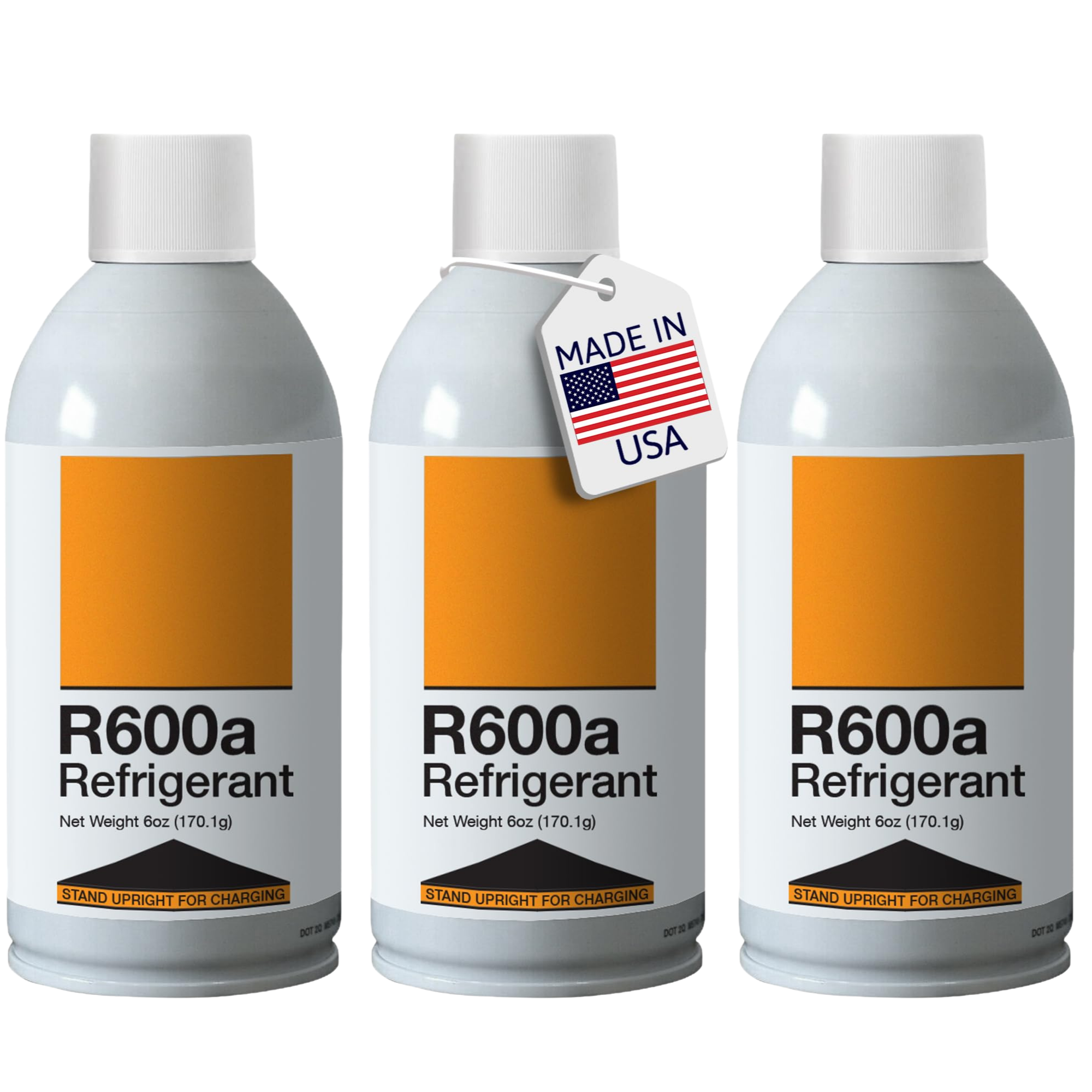 Refrigerante R600a, carga vertical, lata autosellante de 177 ml (6 oz)