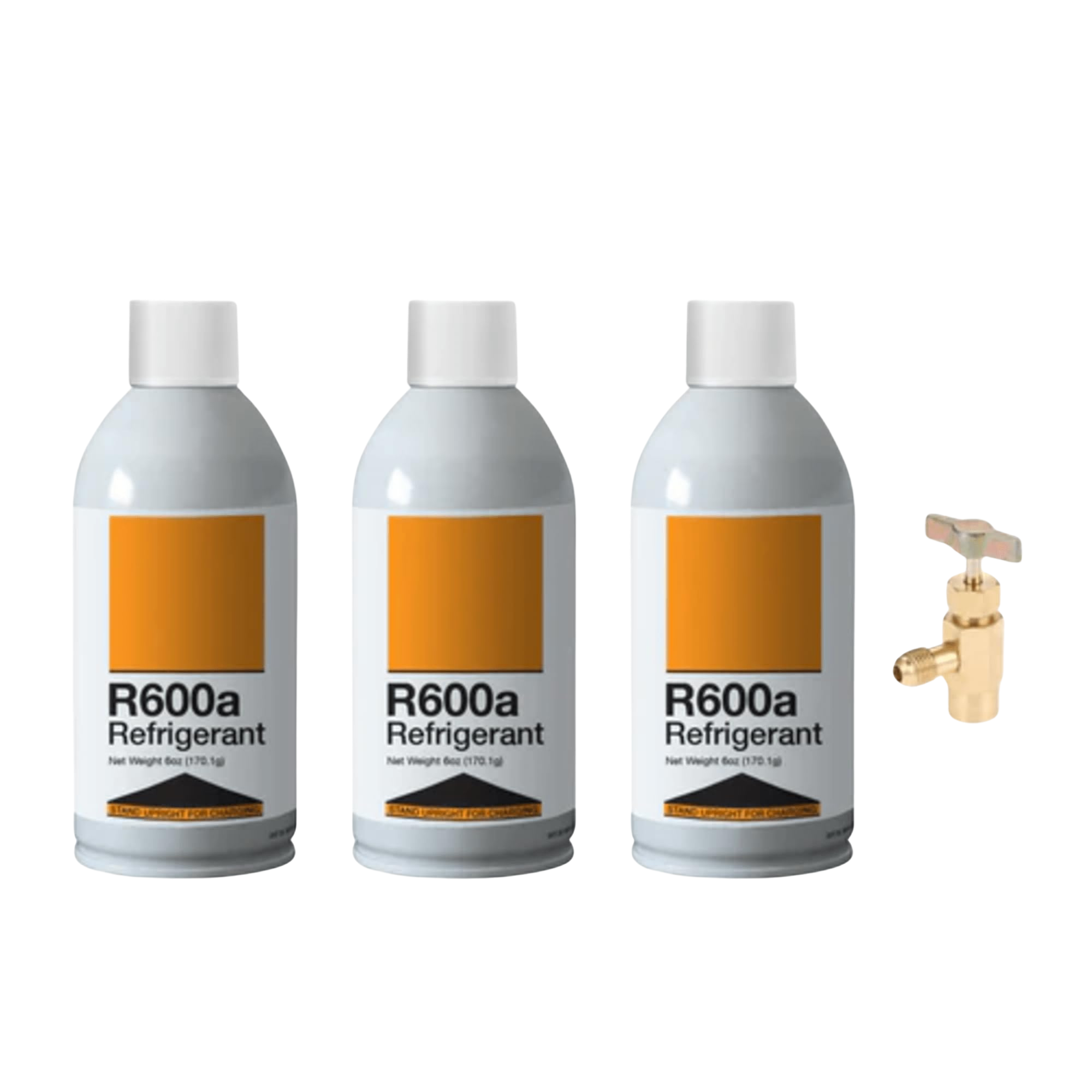 Refrigerant R600a Upright Charging Self Sealing Can 6oz