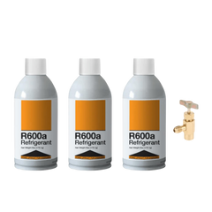 Refrigerante R600a, carga vertical, lata autosellante de 177 ml (6 oz)