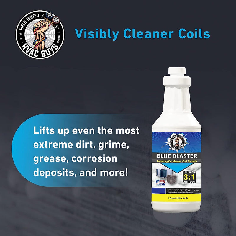 HVAC Guys Blue Blaster Condenser Coil Cleaner Quart