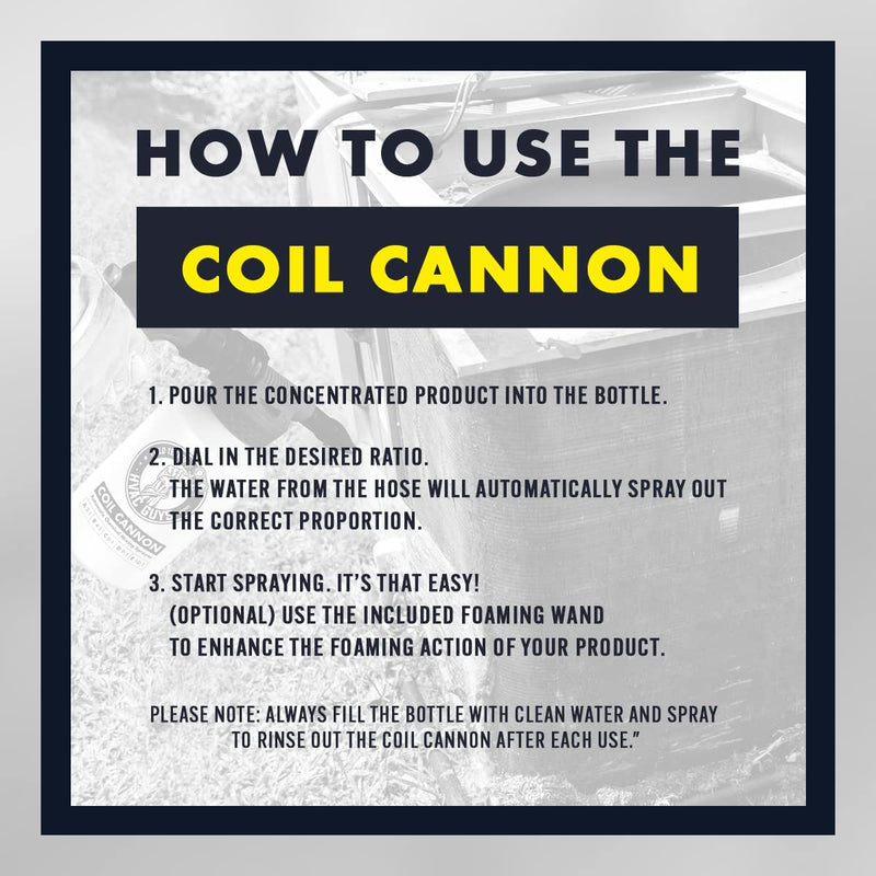 HVAC Guys Coil Cannon - Coil Cleaner Chemical Mixing Sprayer