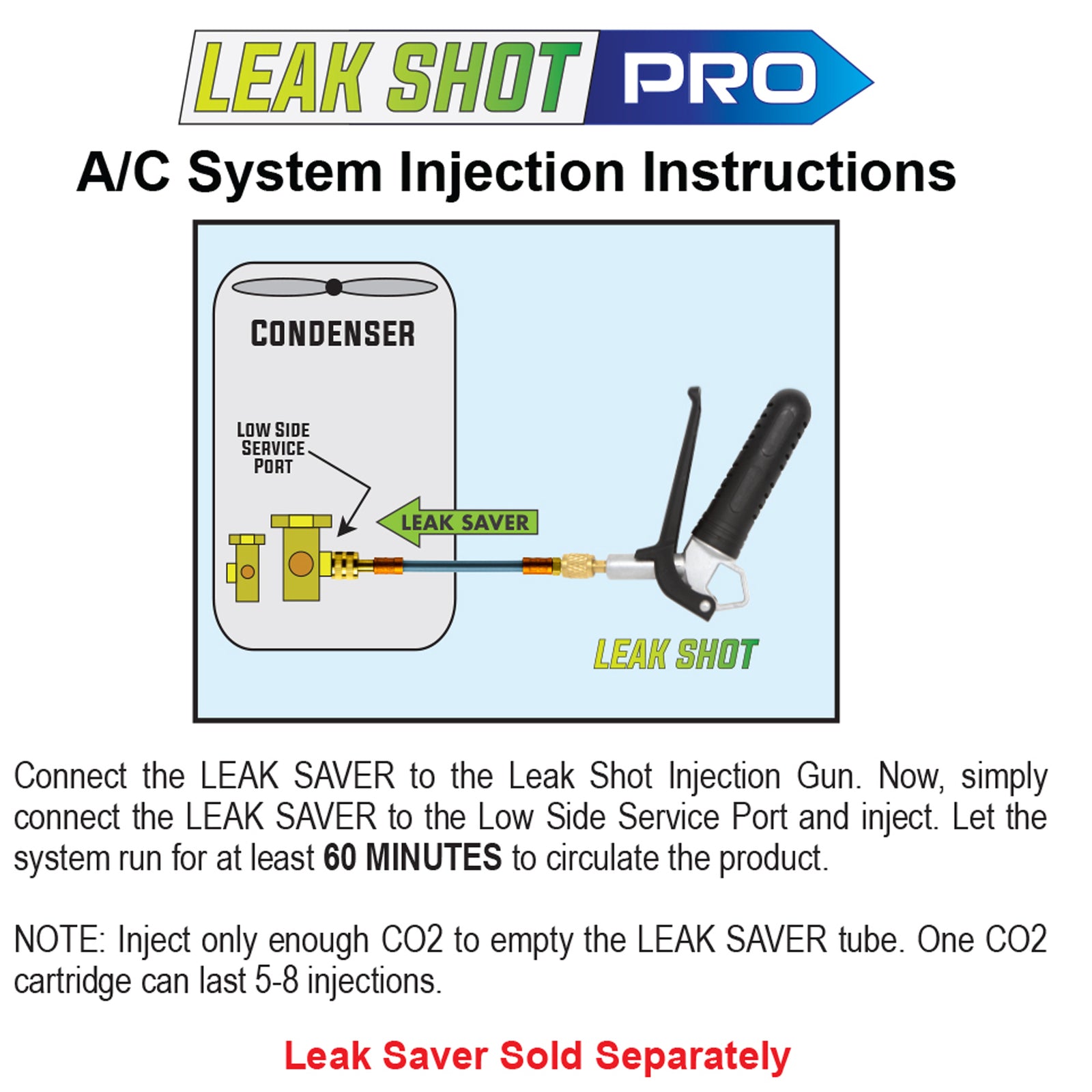 Leak Sealant Injector and Condensate Line Blaster Kit | Leak Shot HVAC ...