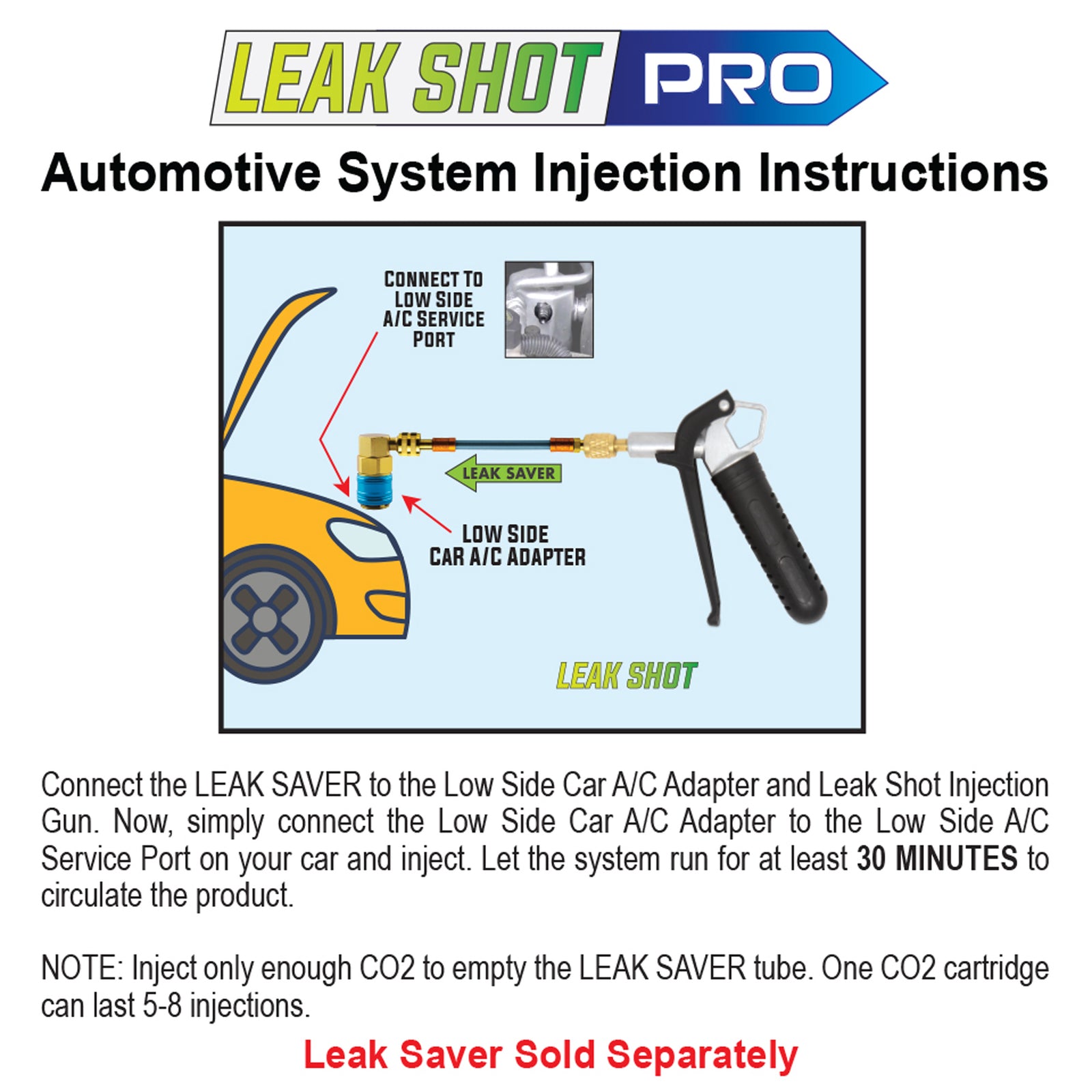 Leak Sealant Injector and Condensate Line Blaster Kit | Leak Shot HVAC ...