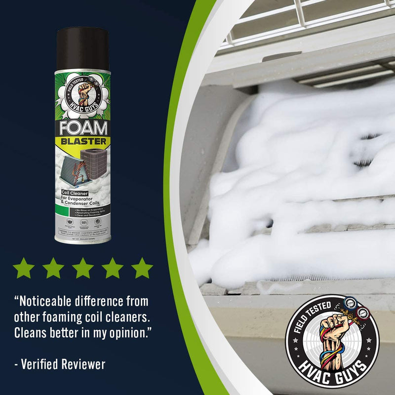 HVAC Guys Foam Blaster Refrigeration Air-Conditioning Evaporator Condenser Coil Cleaner Bulk Box Product Review 