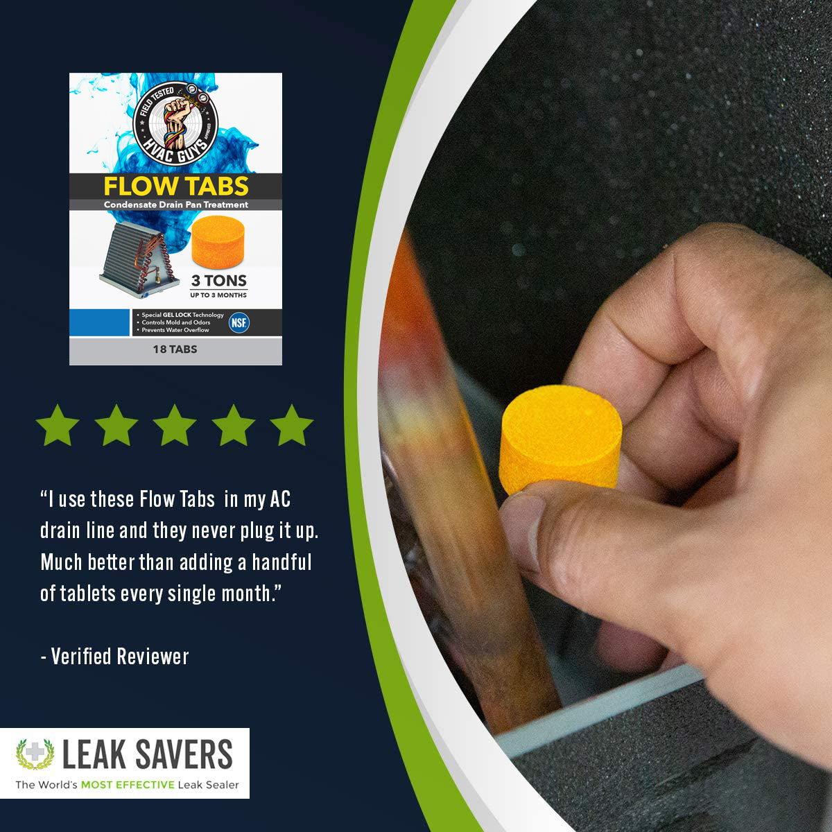 HVAC Guys Flow Tabs Drain Pan Treatment