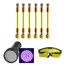 UV Dye 6-Pack Leak Saver Direct Inject Air Conditioning and Refrigeration Freon Leak Sealant with UV Glasses and UV Light