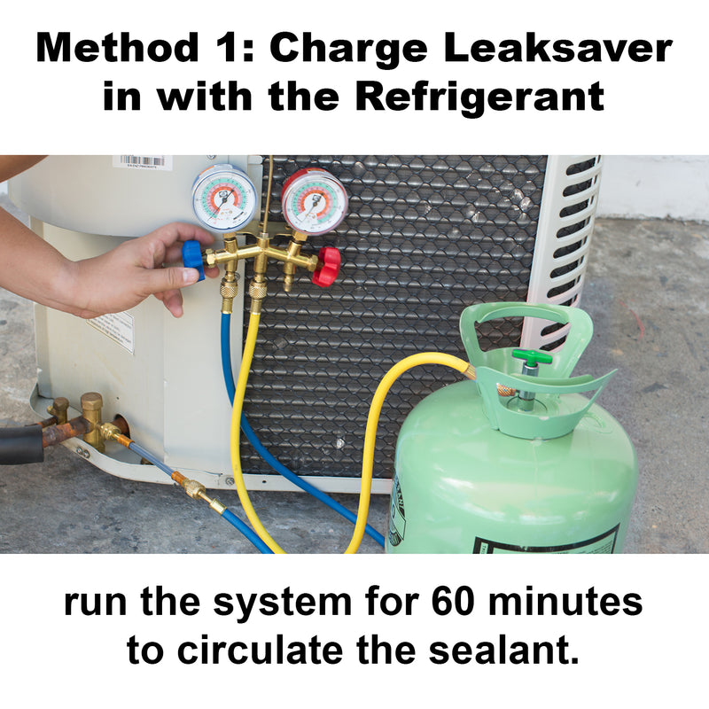 Leak Savers refrigeration Direct Inject Sealant leak stop HVAC leak sealer installation method charge with refrigerant 6 Pack