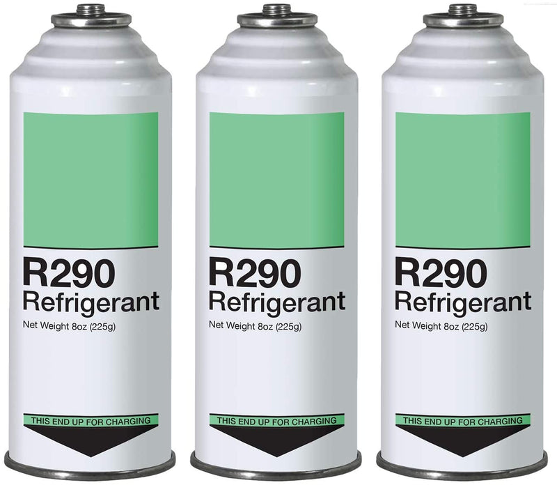 Refrigerant R290 - 3 Pack - Piercing Top Can (Inverted Charging)