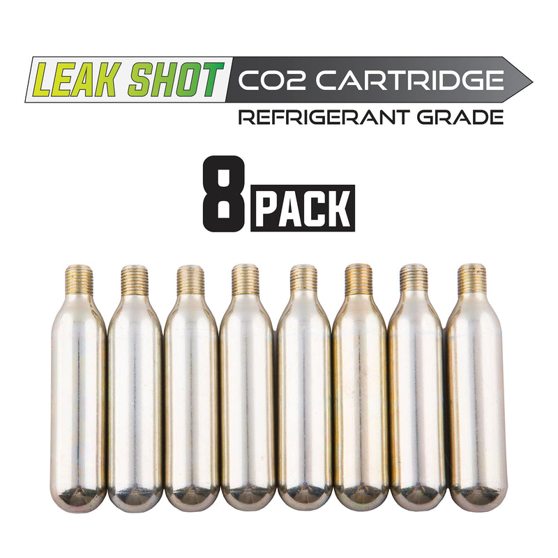 Leak Saver Leak Shot Refrigerant Grade CO2 Cartridges for Direct Inject Air Conditioning and Refrigeration Sealant Injector and Condensate Line Blaster